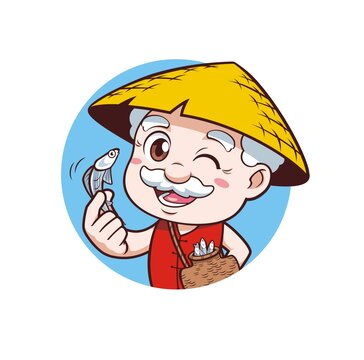 卡通可爱胖厨师头像矢量图
