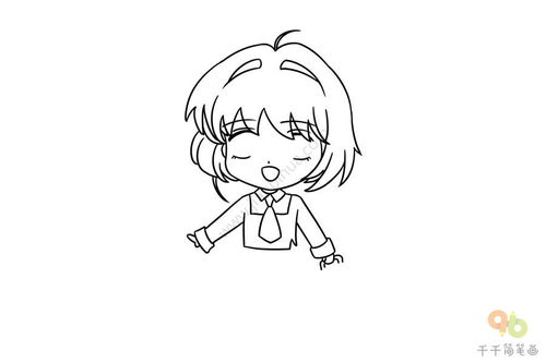 魔卡少女樱木之本樱简笔画步骤图