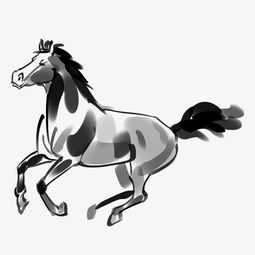手绘奔跑的马插画图片素材其他格式下载动漫人物大全