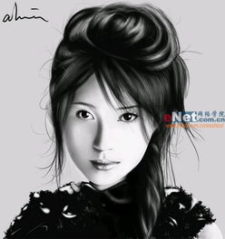 教你用photoshop打造美女素描效果