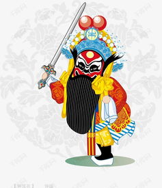 京剧人物卡通版矢量素材图片免费下载高清装饰图案psd千库网图片编号2291510