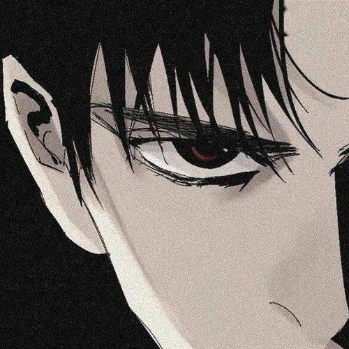 卡通男头像短发断眉