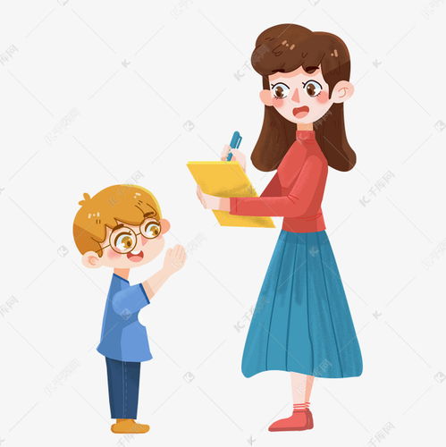 教育培训举手发言互动课堂卡通老师学生素材图片免费下载千库网