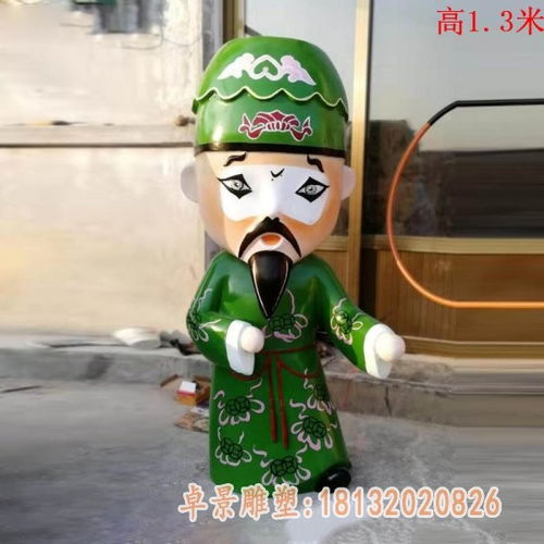玻璃钢戏剧脸谱人物雕塑内蒙树脂戏剧脸谱人物雕塑生产厂家