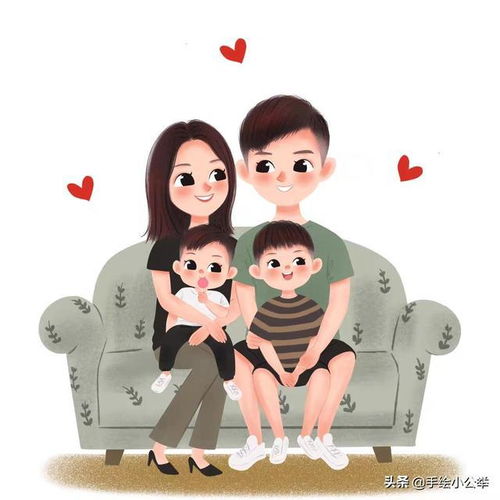 你们要的头像来喽,一家三口四口手绘头像,很庆幸,我身边有你们