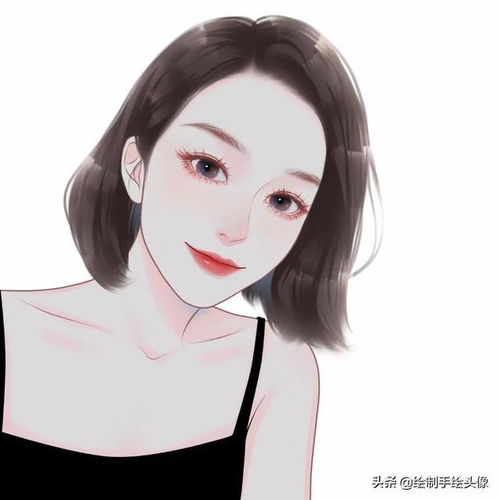 30岁短发女士漫画头像,一定要剪一次短发,网友说真好看