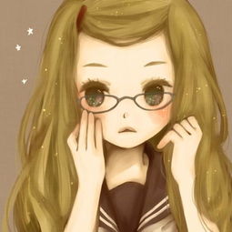谁有戴眼镜的女卡通头像