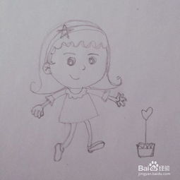 简笔画62卡通可爱女孩