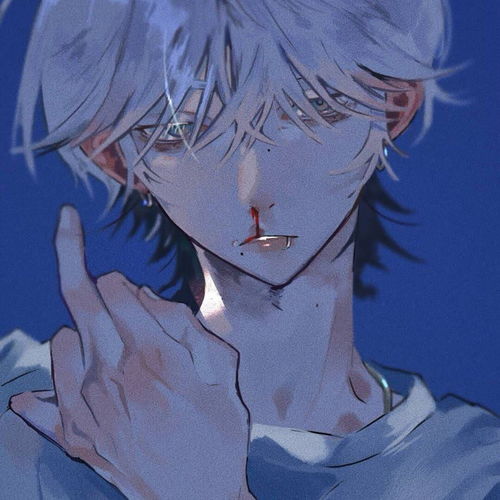 头像蓝色系动漫男头像