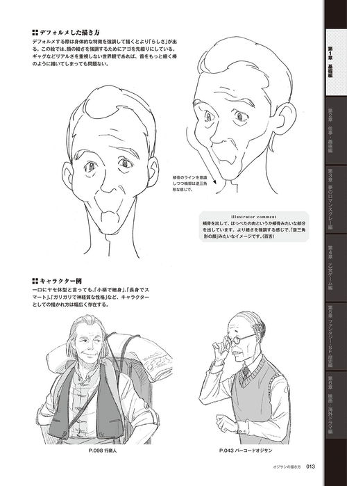 动漫中老年人角色怎么画