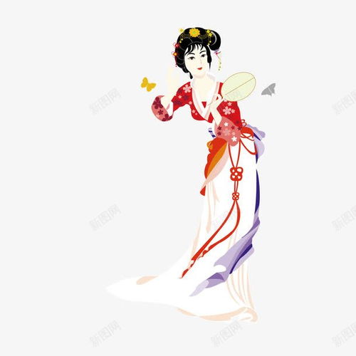 卡通纹绣中国古代女子高清素材设计图片免费下载页面网页平面电商创意素材png素材素材