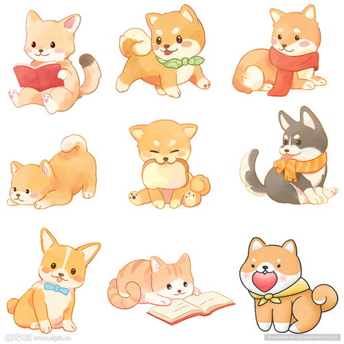 卡通小猫小狗设计图psd分层素材psd分层素材