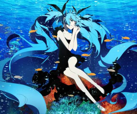 求初音镜音等的那种哭的,双手抱胸口的那种卡哇伊图片