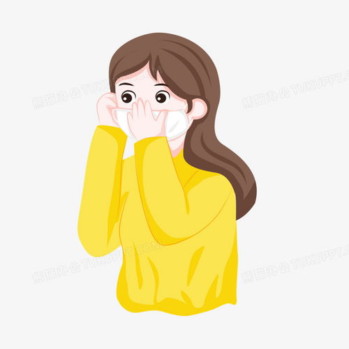 戴口罩女生卡通头像头像