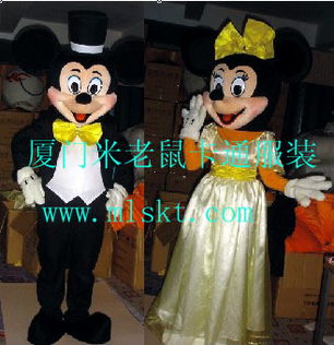 供应厦门米老鼠卡通服装动漫卡通卡通玩具婚礼米老
