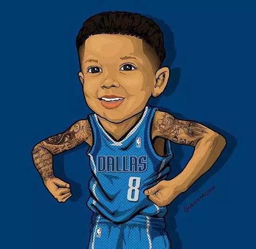 超萌nba球星童年漫画乔丹科比詹姆斯库里韦德你最爱谁