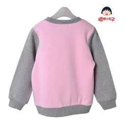 樱桃小丸子童装女童全棉抓绒卡通卫衣t恤cf31a044