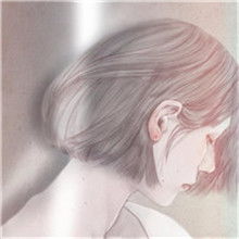 手绘女生卡通头像伤感系趴着的闭眼的低头伤心的