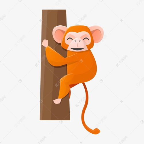 卡通剪纸风格的猴子素材图片免费下载千库网