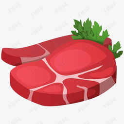 手绘的肉和菜叶素材图片免费下载高清卡通手绘png千库网图片编号7841857