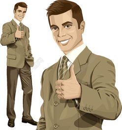 竖大拇指的职业男性插画矢量图免费下载eps格式编号23182407千图网