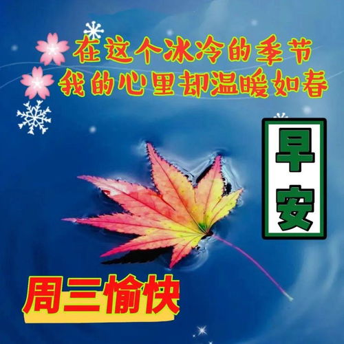 冬天最新版唯美早上好图片表情包,微信群打招呼早上好图片