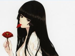 侧面拿着东西的动漫女生图片