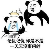 搞笑熊猫头怒对记仇者微信qq表情包
