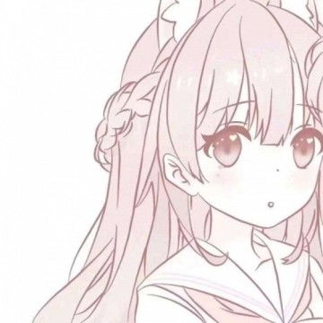 少女心动漫头像二次元萝莉头像粉色系,卡通头像图片
