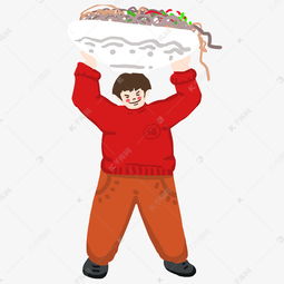 吃货大胖子面食代言人卡通插画素材图片免费下载千库网