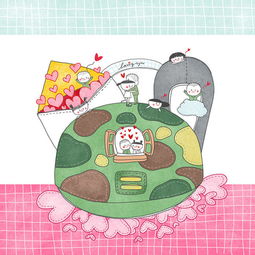 卡通情侣插画设计图片下载