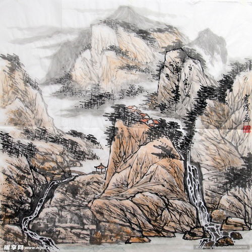 山水画摄影图