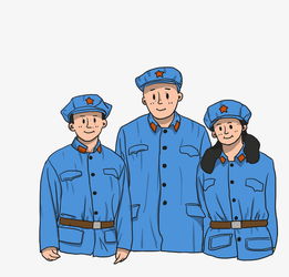 长征穿军装戴军帽的红军卡通人物插画图片素材其他格式下载动漫人物大全
