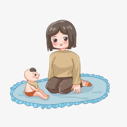 妈妈和孩子卡通头像