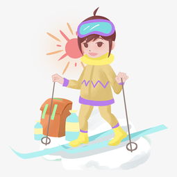 青山冬季旅游女孩和雪橇手绘设计图图片素材其他格式下载动漫人物大全