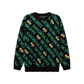 爆款预警英国vetements2020秋冬推出彩虹心形毛衣