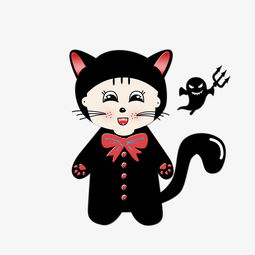 手绘卡通可爱的猫咪女孩图片素材其他格式下载动漫人物大全