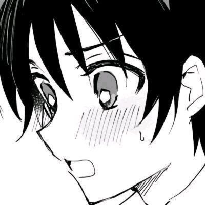 素描风黑白动漫男头