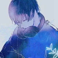 蓝色背景有意境的动漫男生头像图片
