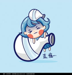 十二星座之水瓶座原创卡通