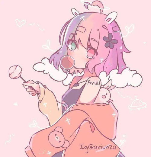一组慵懒萌萌的少女手绘头像