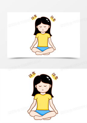 女孩卡通头像淡定