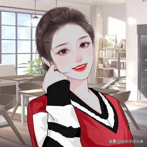 30岁短发女士漫画头像,一定要剪一次短发,网友说真好看