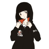 你若微笑我亦嫣然可爱女生卡通头像
