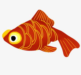 红色小金鱼手绘插画图片素材其他格式下载动漫人物大全