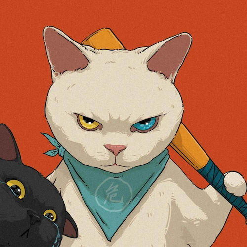 猫右卡通猫咪情侣头像可爱猫咪头像