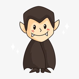 q版可爱万圣节吸血鬼插画卡通图片素材其他格式下载动漫人物大全
