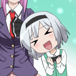 银色短发蓝色眼睛的动漫女生