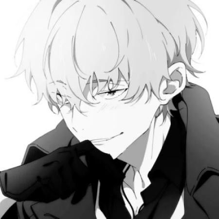 二次元动漫男生黑白头像灰色,不懂爱的人慢慢懂了