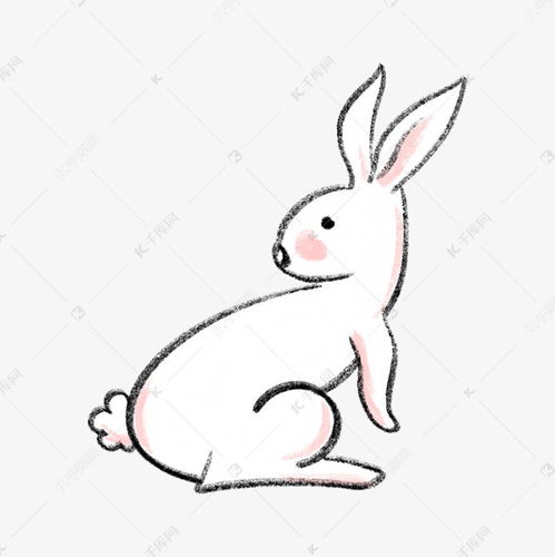 可爱的卡通回头小兔子素材图片免费下载千库网